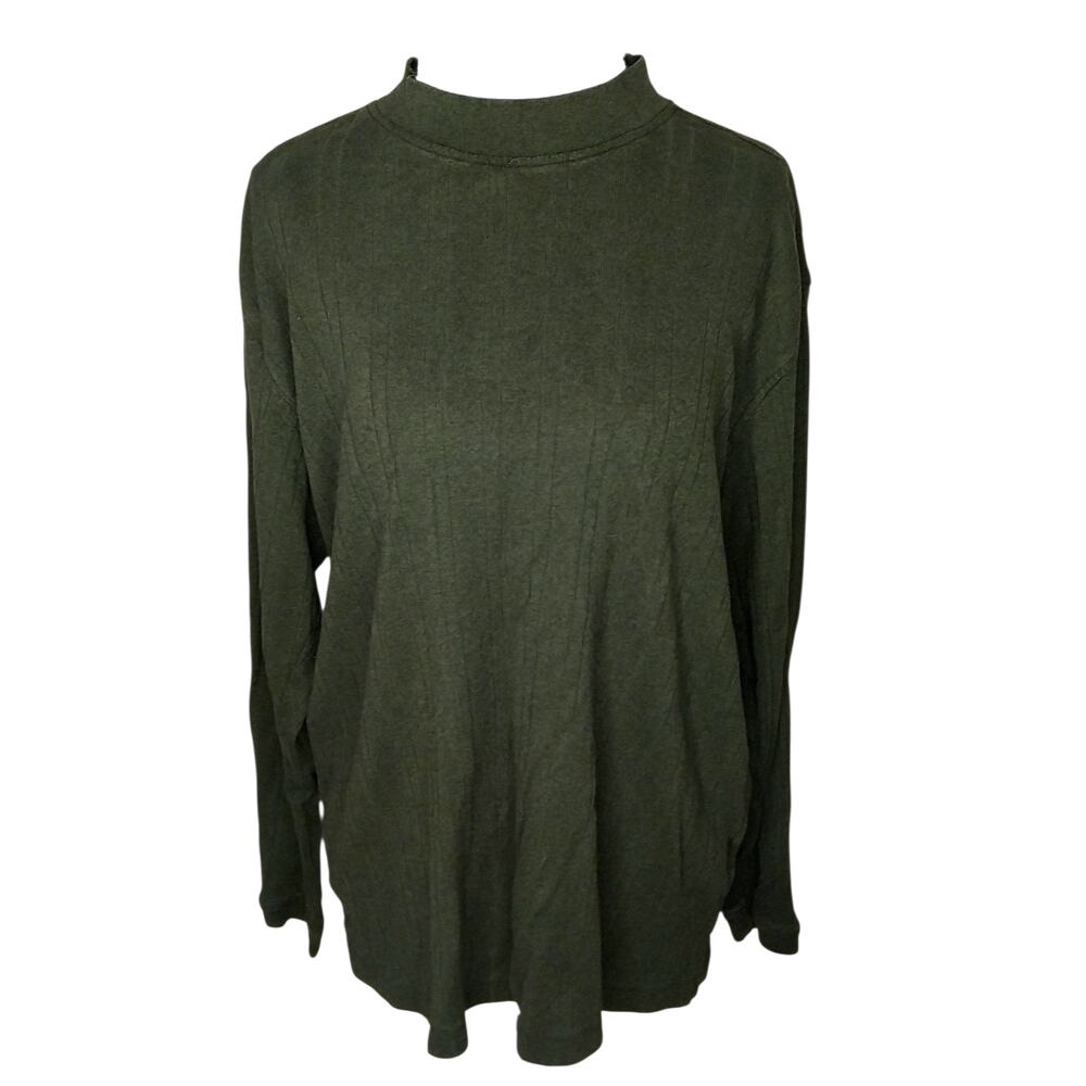 J. Ferrar Men’s M Striped Emerald Green Pullover Sweatshirt Long Sleeve Top